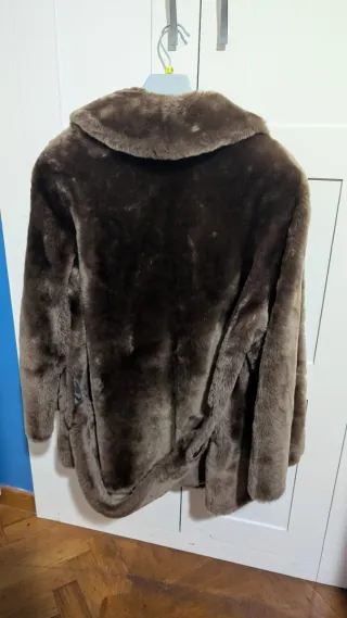 Abrigo piel muton vintage marrón Talla M