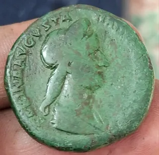 Sabina!Enorme y pesado sestercio!Patina verde!MBC-