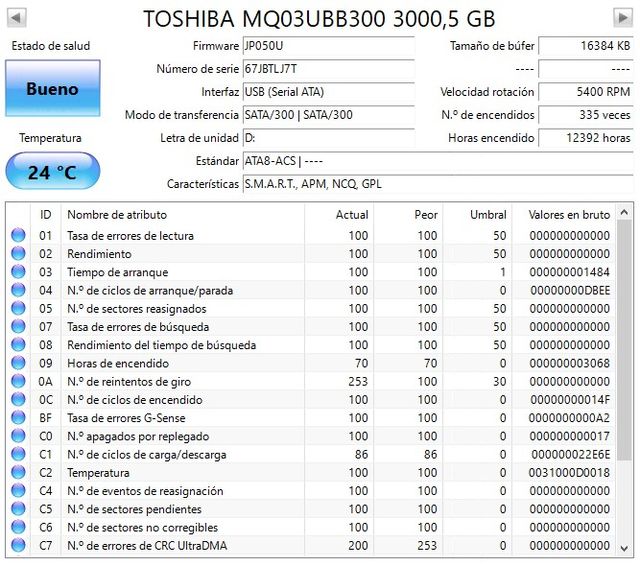Disco Duro Externo Toshiba 3TB USB 3.0