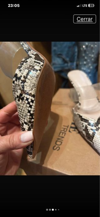 Zapatos tacón Zara efecto piel serpiente