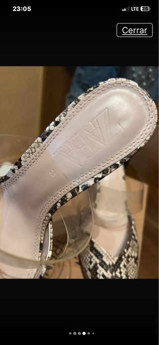 Zapatos tacón Zara efecto piel serpiente