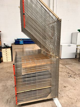 Carro serigrafía para pegatinas