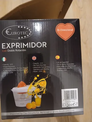 Exprimidor Eurotec EX650 Doble Rotación