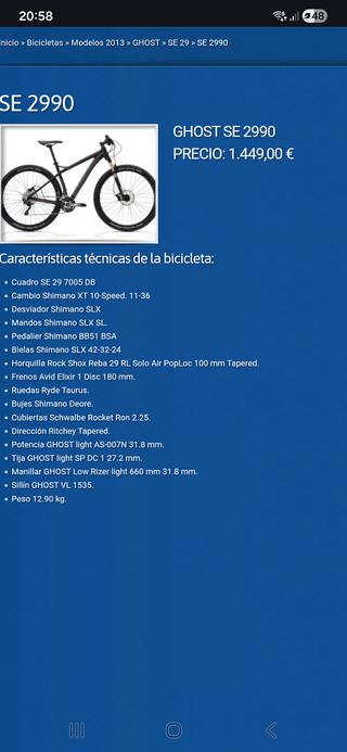 Bicicleta Ghost SE2990