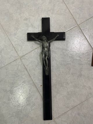 Crucifijo Pared Grande Cristo Metálico 61x23 cm