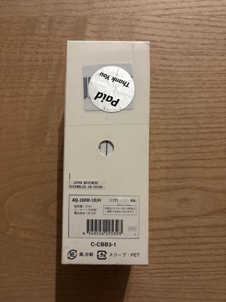 Reloj Casio AQ-180W-1BJH Nuevo Japonés