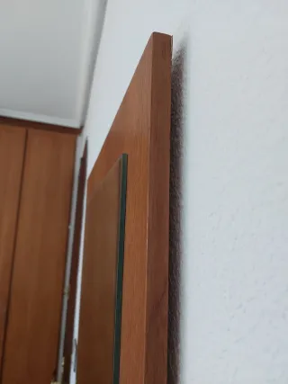 Espejo de madera y cristal