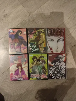 Pack 6 Películas Anime DVD Kenshin y Ninja Scroll
