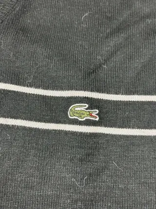 Jersey Lacoste Vintage Negro y Blanco Talla XL