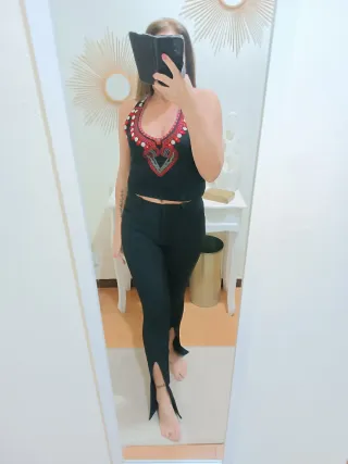 Pantaloni Zara donna con spacchi