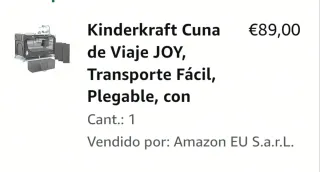 Cuna de viaje Kinderkraft JOY ACC Azul
