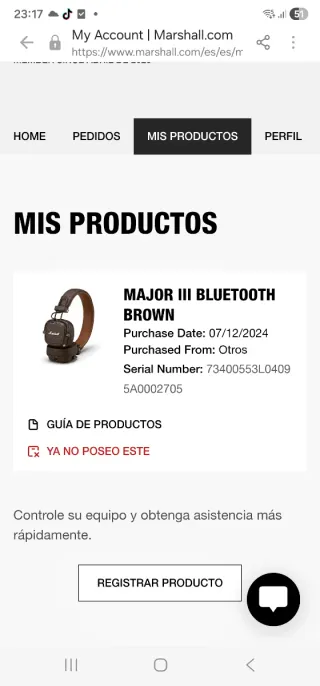 Auriculares Marshall Major III Bluetooth