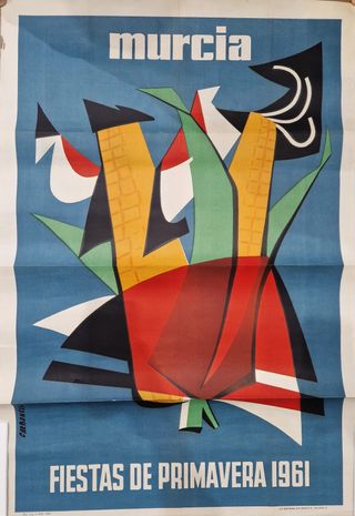 Cartel Fiestas de Primavera Murcia 1961
