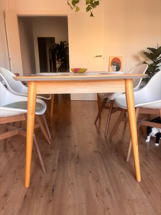 Mesa comedor extensible madera