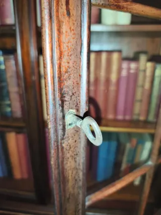 Mueble Secreter Librería Madera robusta. Vintage