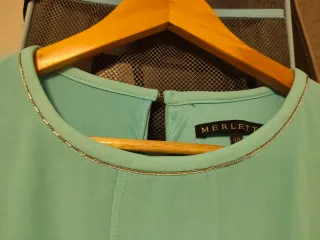 Vestido de celebración color verde azulado