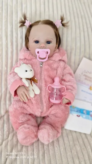 Muñeca estilo reborn 47 cm,de cuerpo de vinilo