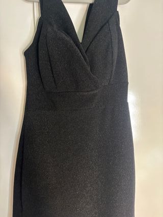 Vestido fiesta negro brillante