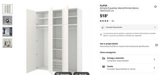 Armario blanco de madera