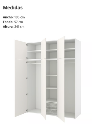 Armario blanco de madera