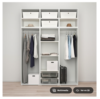 Armario blanco de madera