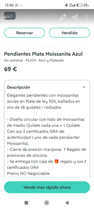 Conjunto PLATA: PENDIENTES y ANILLO MOISSANITAS