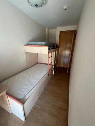 Cama tren 90 cm con armario y cajones