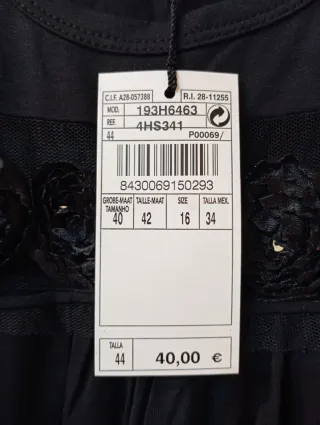 Top negro mujer Síntesis con flores