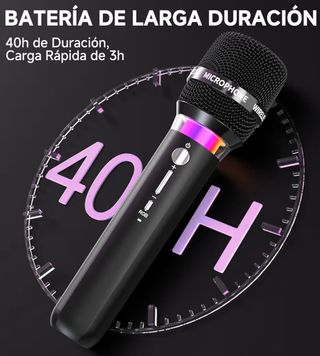 NUEVOS Micrófonos Inalámbri Duales LED Recargables