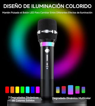 NUEVOS Micrófonos Inalámbri Duales LED Recargables