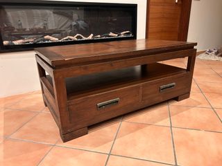 Mesa de centro elevable madera teca