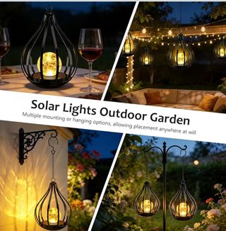 NUEVO Farol Solar Colgante KagoLing Esfera Vidrio