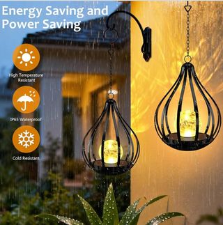 NUEVO Farol Solar Colgante KagoLing Esfera Vidrio