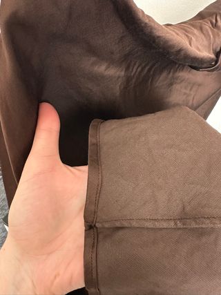 Falda Massimo Dutti Raso Marrón