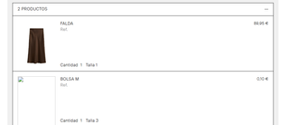 Falda Massimo Dutti Raso Marrón