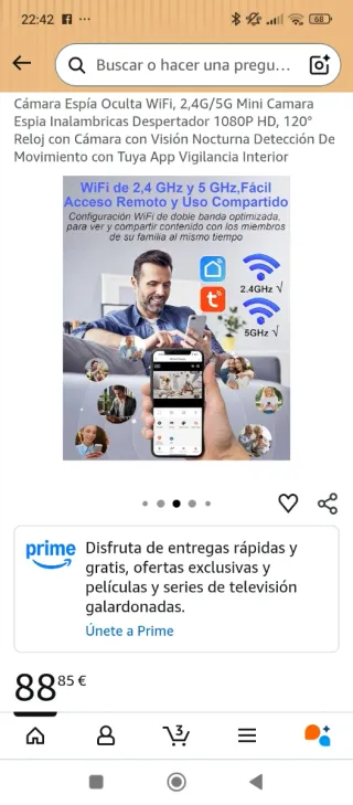 Cámara Espía Reloj Despertador WiFi HD