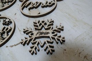 Enfeites de Natal Personalizados Madeira