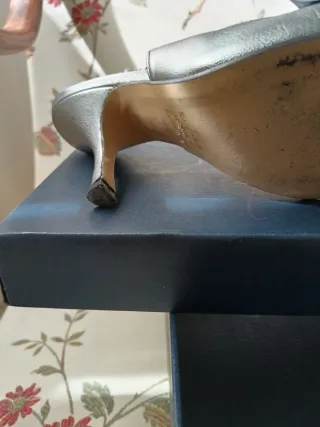 Sandalias Plata Mujer