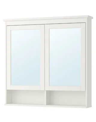 Armario baño con espejo blanco