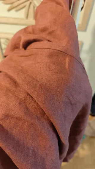 Pantalón Oysho Lino Marrón Talla XL