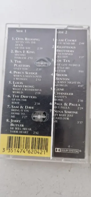 Cintas de Cassette Lo Mejor del Soul Vol. 1 y 2