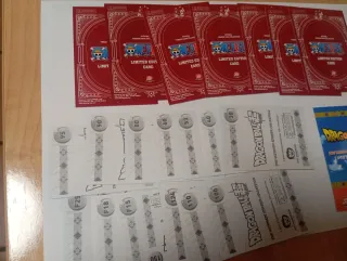 Lote Cartas One Piece y Dragon Ball