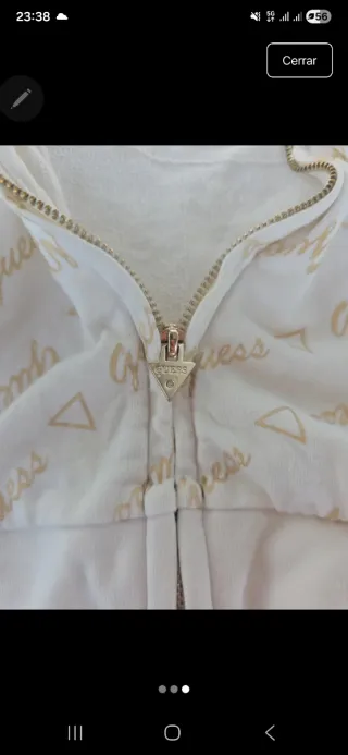 Conjunto Guess Bebé Blanco y dorado Talla 0 a 3m