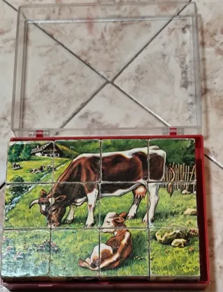 Puzzle vintage con 6 láminas,Alemania(años 70)