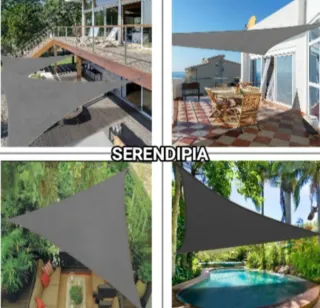 TOLDO VELA DE SOMBREO GRIS 3x3x3 IMPERMEABLE.