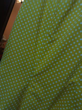 Traje de Flamenca popelin,amarillo lunares blancos