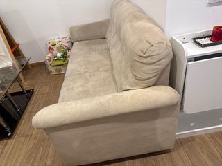 Sofá 3 plazas beige