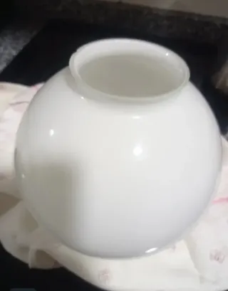 Globo lámpara vintage cristal blanco