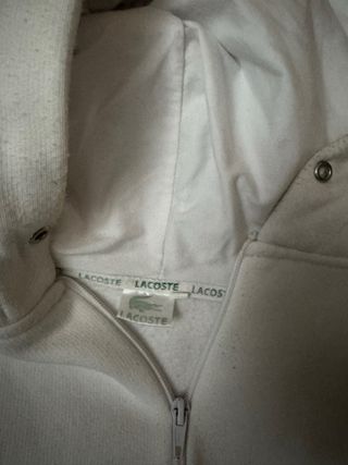 Sudadera Lacoste Blanca Cremallera