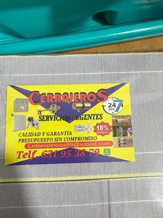 Cerrajero 24h Servicios urgentesSe realizan